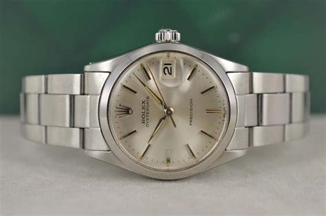 rolex oysterdate handaufzug 6466 diamanten|Rolex Oysterdate Precision Oyster Precision 30mm silver dial .